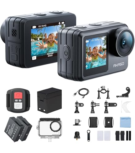 Amazon | GOOKAM Go2アクションカメラ4K 30fps 20MP解像度 170°広角